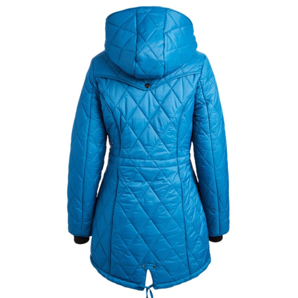 Steve Madden Teal Sherpa Trim Quilted Anorak Coat XL - Picture 2 of 16